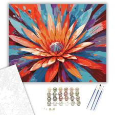 Számfestő.hu Pszichedelikus Szirmok Kitörése - számfestő készlet – 80×100 cm (Keret nélkül) kreatív és készségfejlesztő