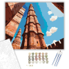 Számfestő.hu Qutub Minar Egekbe Nyúló Perspektívája - számfestő készlet – 40×50 cm (Keretre feszítve)