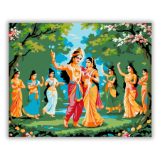 Számfestő.hu Radha és Krishna Raas Leela - számfestő készlet kreatív és készségfejlesztő