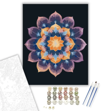 Számfestő.hu Ragyogó Kozmikus Mandala - számfestő készlet – 50×60 cm (Keretre feszítve) kreatív és készségfejlesztő