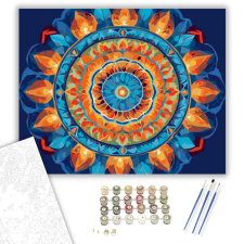 Számfestő.hu Ragyogó Többrétegű Mandala - számfestő készlet – 50×60 cm (Keretre feszítve) kreatív és készségfejlesztő