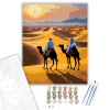 Számfestő.hu Rajasthan Sivatagi Karaván Napnyugtában - számfestő készlet – 40×50 cm (Keretre feszítve)
