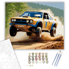 Számfestő.hu Rally Autó Ugrás Közben - számfestő készlet – 80×100 cm (Keret nélkül) kreatív és készségfejlesztő