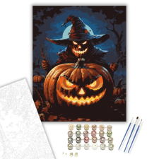 Számfestő.hu Rémes Halloween éj - számfestő készlet – 50×60 cm (Keretre feszítve) kreatív és készségfejlesztő