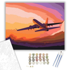 Számfestő.hu Repülőgép - számfestő készlet – 40×50 cm (Keretre feszítve) kreatív és készségfejlesztő