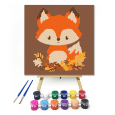 Számfestő.hu Róka - gyerek számfestő készlet – 20×20 cm (Keretre feszítve) kreatív és készségfejlesztő