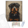 Számfestő.hu Rottweiler - számfestő készlet – 40×50 cm (Keretre feszítve)