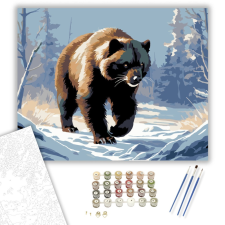 Számfestő.hu Rozsomák a Havas Tundrán - számfestő készlet – 40×50 cm (Keretre feszítve) kreatív és készségfejlesztő
