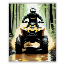 Számfestő.hu Sárga ATV az Erdei Ösvényen - számfestő készlet kreatív és készségfejlesztő