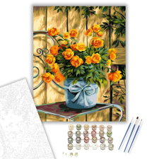 Számfestő.hu Sárga rózsa - számfestő készlet – 40×50 cm (Keretre feszítve) kreatív és készségfejlesztő