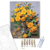 Számfestő.hu Sárga Virágcsokor - számfestő készlet – 40×50 cm (Keretre feszítve)