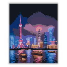 Számfestő.hu Shanghai Éjszakai Fényei - számfestő készlet kreatív és készségfejlesztő