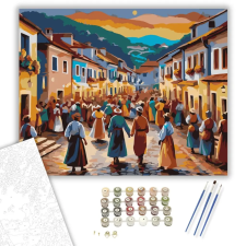 Számfestő.hu São João Faluünnep - számfestő készlet – 50×60 cm (Keretre feszítve) kreatív és készségfejlesztő