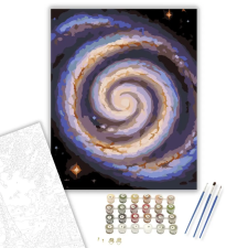 Számfestő.hu Spirálgalaxis Csillagmezőben - számfestő készlet – 80×100 cm (Keretre feszítve) kreatív és készségfejlesztő