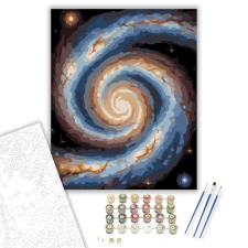 Számfestő.hu Spirálgalaxis Csillagokkal - számfestő készlet – 40×50 cm (Keretre feszítve) kreatív és készségfejlesztő