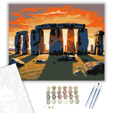 Számfestő.hu Stonehenge Naplementében - számfestő készlet – 40×50 cm (Keretre feszítve) kreatív és készségfejlesztő