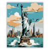 Számfestő.hu Szabadság-szobor és New York Látképe - számfestő készlet