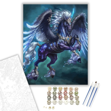 Számfestő.hu Szárnyas paripa - számfestő készlet – 40×50 cm (Keretre feszítve) kreatív és készségfejlesztő