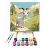 Számfestő.hu Szép kis kecske - gyerek számfestő készlet – 20×20 cm (Keretre feszítve)