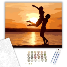 Számfestő.hu Szerelem a Napnyugtában - számfestő készlet – 50×60 cm (Keret nélkül) kreatív és készségfejlesztő