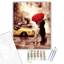 Számfestő.hu Szerelem New Yorkban - számfestő készlet – 50×60 cm (Keretre feszítve) kreatív és készségfejlesztő