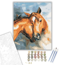 Számfestő.hu Szerelmes lovak - számfestő készlet – 40×50 cm (Keretre feszítve) kreatív és készségfejlesztő