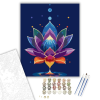 Számfestő.hu Színes Lótusz Csakra Szimbólumokkal - számfestő készlet – 40×50 cm (Keretre feszítve)