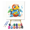 Számfestő.hu Színes teknősbéka - gyerek számfestő készlet – 50×50 cm (Keretre feszítve)