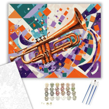 Számfestő.hu Színes Trombitaszimfónia - számfestő készlet – 80×100 cm (Keret nélkül) kreatív és készségfejlesztő