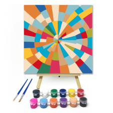 Számfestő.hu Színkavalkád - gyerek számfestő készlet – 20×20 cm (Keretre feszítve) kreatív és készségfejlesztő