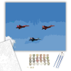 Számfestő.hu Szinkronban Repülő Vadászgépek - számfestő készlet – 40×50 cm (Keretre feszítve)