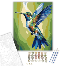 Számfestő.hu Színpompás Kolibri Röpte - számfestő készlet – 40×50 cm (Keretre feszítve) kreatív és készségfejlesztő