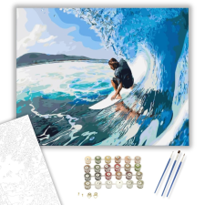 Számfestő.hu Szörfölés a tengeren - számfestő készlet – 40×50 cm (Keretre feszítve) kreatív és készségfejlesztő