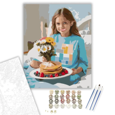 Számfestő.hu Születésnapi Reggeli Ágyban - számfestő készlet – 80×100 cm (Keret nélkül) kreatív és készségfejlesztő