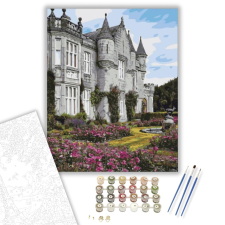 Számfestő.hu Szürke vár - számfestő készlet – 40×50 cm (Keretre feszítve) kreatív és készségfejlesztő