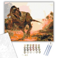 Számfestő.hu T-Rex - számfestő készlet – 40×50 cm (Keretre feszítve) kreatív és készségfejlesztő