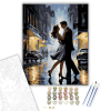 Számfestő.hu Táncoló Szerelmespár Esőben - számfestő készlet – 40×50 cm (Keretre feszítve)