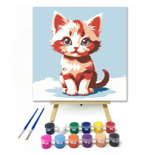 Számfestő.hu Tarka bájos - gyerek számfestő készlet – 20×20 cm (Keretre feszítve) kreatív és készségfejlesztő