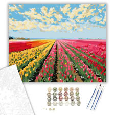 Számfestő.hu Tarka Tulipánmező - számfestő készlet – 80×100 cm (Keretre feszítve) kreatív és készségfejlesztő
