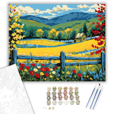 Számfestő.hu Tavaszi Táj Harmóniája - számfestő készlet – 40×50 cm (Keretre feszítve) kreatív és készségfejlesztő