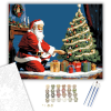 Számfestő.hu Télapó Ünnepi Pillanata - számfestő készlet – 40×50 cm (Keretre feszítve)