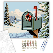 Számfestő.hu Téli Üdvözlet Varázsa - számfestő készlet – 40×50 cm (Keretre feszítve) kreatív és készségfejlesztő