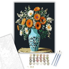 Számfestő.hu Tengerparti virágsziget - számfestő készlet – 40×50 cm (Keretre feszítve) kreatív és készségfejlesztő