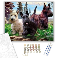 Számfestő.hu Terrierek - számfestő készlet – 40×50 cm (Keretre feszítve) kreatív és készségfejlesztő