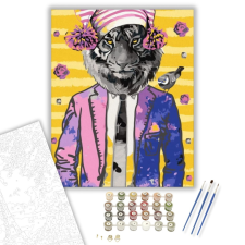 Számfestő.hu Tigris Stílus - számfestő készlet – 40×50 cm (Keretre feszítve) kreatív és készségfejlesztő
