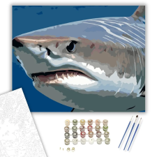 Számfestő.hu Tigriscápa Közelről - számfestő készlet – 50×60 cm (Keret nélkül) kreatív és készségfejlesztő