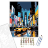 Számfestő.hu Times Square Éjszakai Forgataga - számfestő készlet – 40×50 cm (Keretre feszítve)