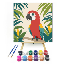 Számfestő.hu Trópusi dallam - gyerek számfestő készlet – 20×20 cm (Keretre feszítve) kreatív és készségfejlesztő
