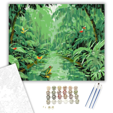 Számfestő.hu Trópusi Esőerdő Ösvény - számfestő készlet – 50×60 cm (Keretre feszítve) kreatív és készségfejlesztő