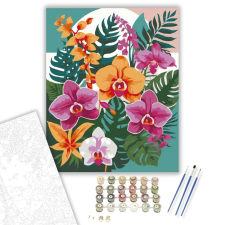 Számfestő.hu Trópusi Orchidea Mandala - számfestő készlet – 60×70 cm (Keret nélkül) kreatív és készségfejlesztő